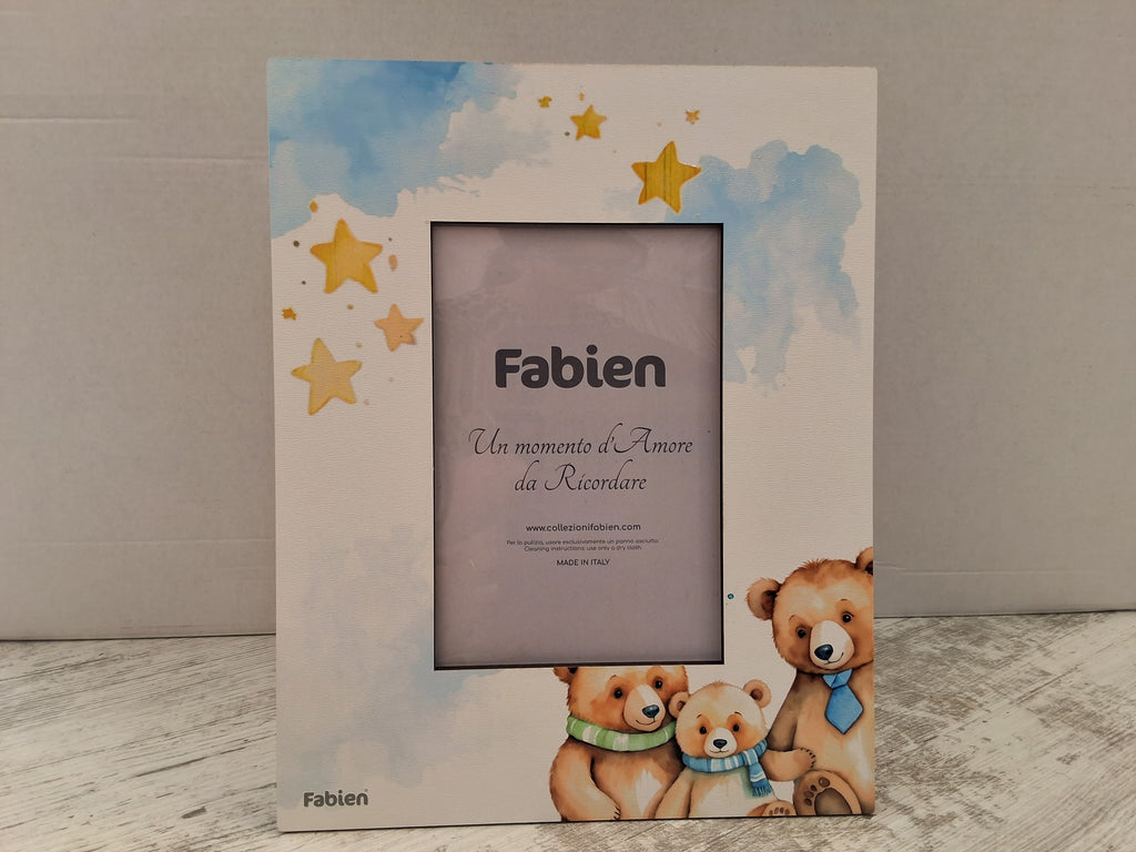 Cornice Portafoto Verticale in Legno Famiglia Orsetti Fabien - 19,5x24,5 cm