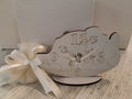 Mini Orologio in Legno Line Art Bacio 12x9 cm - Bomboniera Completa con Scatola e Confetti