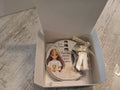 Calendario Perpetuo Prima Comunione Bimba 12x11 cm in Legno e Resina – Bomboniera Confezionata con Scatola e Confetti