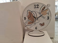 Bomboniera Orologio in Legno da Tavolo Farfalle Misura Grande (15x13 cm) – Completa di Scatola e Confetti