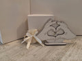 Orologio in Legno Mani a Cuore 17,5x11,5 cm - Bomboniera Completa con Scatola e Confetti